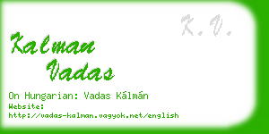kalman vadas business card
