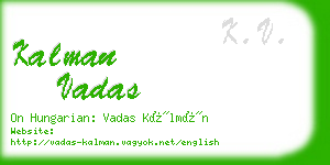 kalman vadas business card